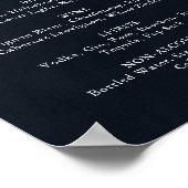 Rustieke slingerlichten Trouw Dranken Menukaart Bo Poster (Hoek)