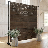 Rustieke slingerlichten trouwfoto booth achtergron wandkleed