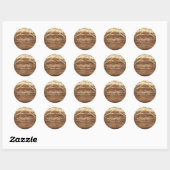 Rustieke slingerlichtjes op hout Elegante sticker (Vel)