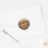 Rustieke slingerlichtjes op hout Elegante sticker (Envelop)