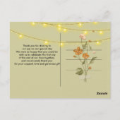Rustieke slingerlichtjes trendy   Dank je   Ansich Briefkaart (Achterkant)