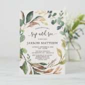 Rustieke slok en zie genderneutraal herfst bos kaart (Staand voorkant)