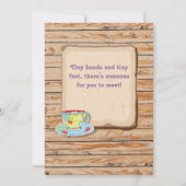 Rustieke slok en zie nieuwe baby-uitnodiging kaart (Achterkant)