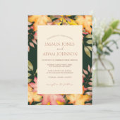 Rustieke Smaragd Groene Herfst Herfstbladeren Brui Kaart (Staand voorkant)