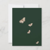 Rustieke Smaragd Groene Herfst Wildbloemen Bruilof Bedankkaart (Achterkant)