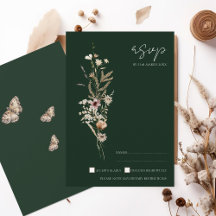 Rustieke Smaragd Groene Herfst Wildbloemen Bruilof