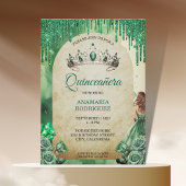 Rustieke Smaragd Groene Tiara Quinceañera Rozen Bo Kaart