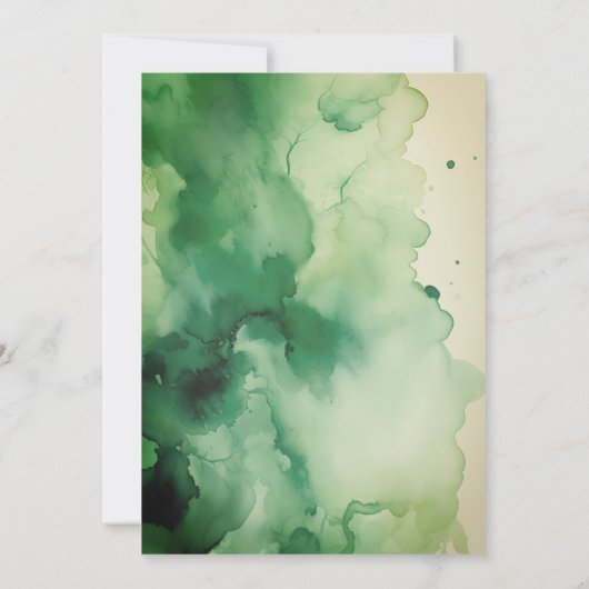 Rustieke Smaragd Groene Tiara Quinceañera Rozen Bo Kaart (Achterkant)