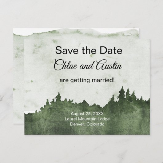 Rustieke smaragdgroene juweel Toon landschap Save  Briefkaart (Voorkant / Achterkant)