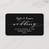 Rustieke smid kalligrafie RSVP Online Kaart Visitekaartje (Achterkant)