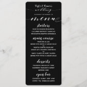 Rustieke smid kalligrafie zwart wit menu (Voorkant)