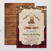 Rustieke s'more kampeerthema kaart (Voorkant / Achterkant)