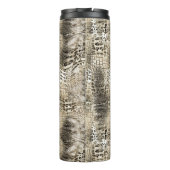 Rustieke Snakeskin Animal Print met Monogram Thermosbeker (Achterkant)