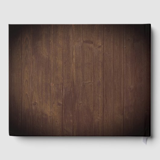 Rustieke snaren van Mason Jars Fireflies bruiloft Gastenboek (Achterkant)