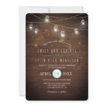 Rustieke snaren van Mason Jars Fireflies bruiloft