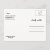 Rustieke sneeuw Evergreen lantaarn Bewaar de datum Aankondigingskaart (Achterkant)