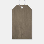 Rustieke Sneeuw Evergreen Lantaarn Bruiloft Dank u Cadeaulabel (Achterkant)