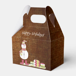 Rustieke Sneeuwman Cadeaus Kerst Favorieten Doos Bedankdoosjes