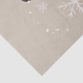 Rustieke sneeuwman met sneeuwvlokken Decoupage Tissuepapier (Detail)