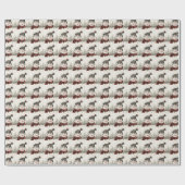 Rustieke Sneeuwman Plaid Kerst Persoonlijk Cadeaupapier (Vlak)