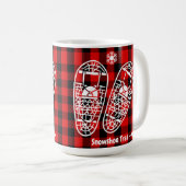 Rustieke sneeuwschoenen Buffalo Plaid Koffiemok (Voorkant rechts)