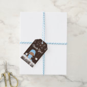 Rustieke Sneeuwvlok Jongen Baby shower Favor Cadea Cadeaulabel (Met Touw)