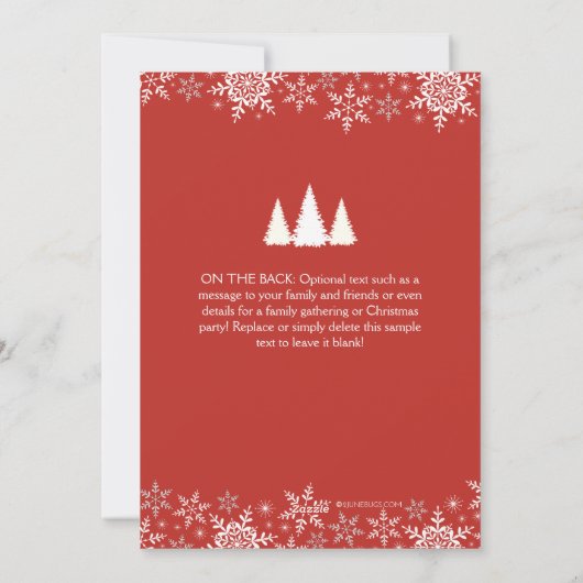 Rustieke Sneeuwvlokken 4 Foto Collage Kerstmis Feestdagenkaart (Achterkant)