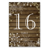 Rustieke Sneeuwvlokken en Sparkle Tafelnummer (Voorkant)