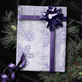 Rustieke sneeuwvlokken | Lavendel Paarse grunge ho Cadeaupapier