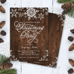 Rustieke sneeuwvlokken op houten kerstfeest kaart<br><div class="desc">Het moderne, elegante ontwerp heeft scripttekst en delicate sneeuwvlokken op een rustieke houten achtergrond. Klik op de knop Aanpassen voor meer opties voor het bewerken van de tekst! Variaties van dit ontwerp, extra kleuren en coördinerende producten zijn beschikbaar in onze winkel, zazzle.com/doodlelulu*. Neem contact met ons op als u dit...</div>