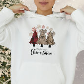 Rustieke Sneeuwvlokken Schattige Country Kerstboom Hoodie