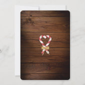 Rustieke snoep Cane Lijst Familie Foto Kerst Kaart (Achterkant)