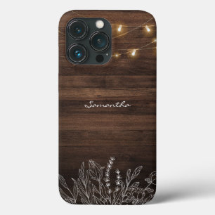 Rustieke snoerlampen houten patroon Case-Mate iPhone case