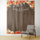 Rustieke snoerlampen Klaproos Fotohokje voor bruil Wandkleed (In situ)