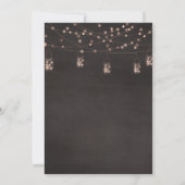 Rustieke snoerlampen metson Mason Jar Rozen Bruids Kaart (Achterkant)