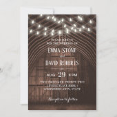 Rustieke snoerlampen Vintage schuur bruiloft Kaart (Voorkant)