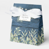 Rustieke snoerlampjes groene bruidsdouche bedankdoosjes (Voorkant Zijde)