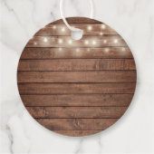 Rustieke snoerlampjes groene bruidsdouche bedankjes labels (Achterkant)