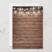 Rustieke snoerlampjes groene bruidsmeisjes lunch kaart (Achterkant)