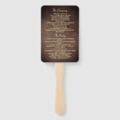 Rustieke snoerlichten trouwwaaierprogramma handwaaier (Achterkant)