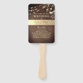 Rustieke snoerlichten trouwwaaierprogramma handwaaier (Voorkant)