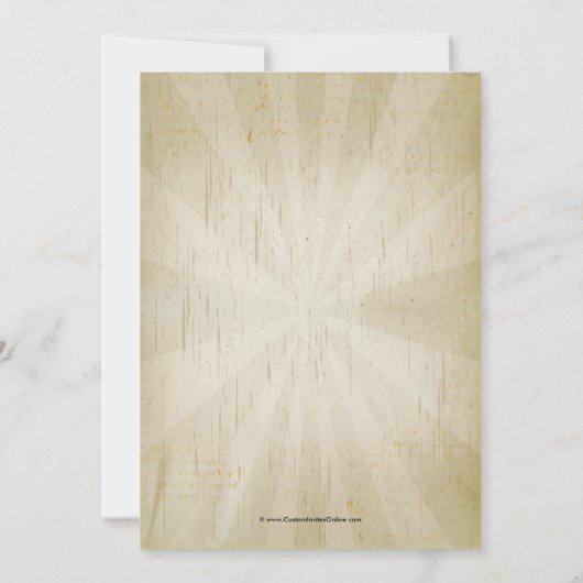 Rustieke snor Bash Party Kaart (Achterkant)