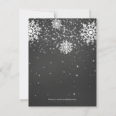 Rustieke Snowflake Chalk Corporate Christmas Party Kaart (Achterkant)