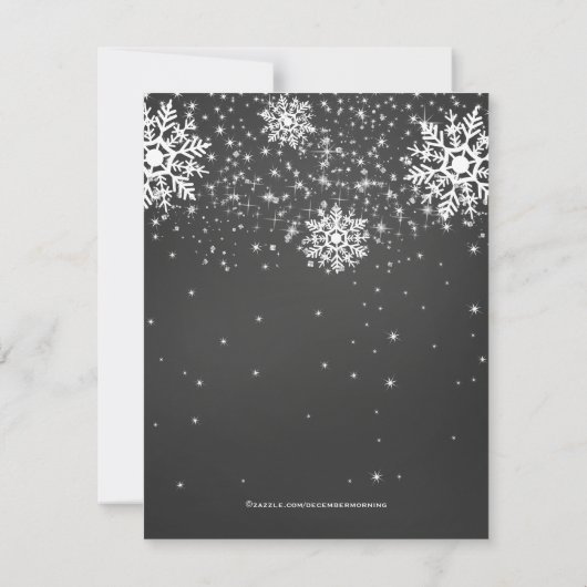 Rustieke Snowflake Chalk Corporate Christmas Party Kaart (Achterkant)