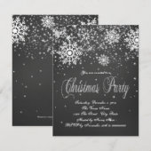 Rustieke Snowflake Chalk Corporate Christmas Party Kaart (Voorkant / Achterkant)