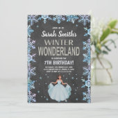 Rustieke Snowflake Party Thema Kaart (Staand voorkant)