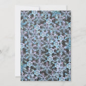 Rustieke Snowflake Party Thema Kaart (Achterkant)