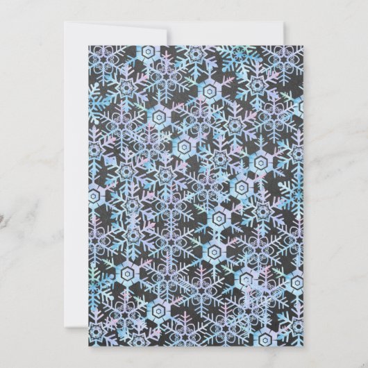 Rustieke Snowflake Party Thema Kaart (Achterkant)