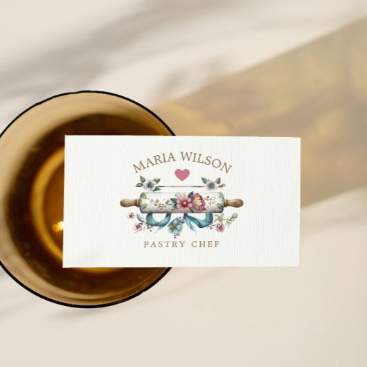 Rustieke Sociale Media Iconen Gebak Chef Rolling P Visitekaartje