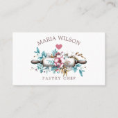 Rustieke Sociale Media Iconen Gebak Chef Rolling P Visitekaartje (Voorkant)